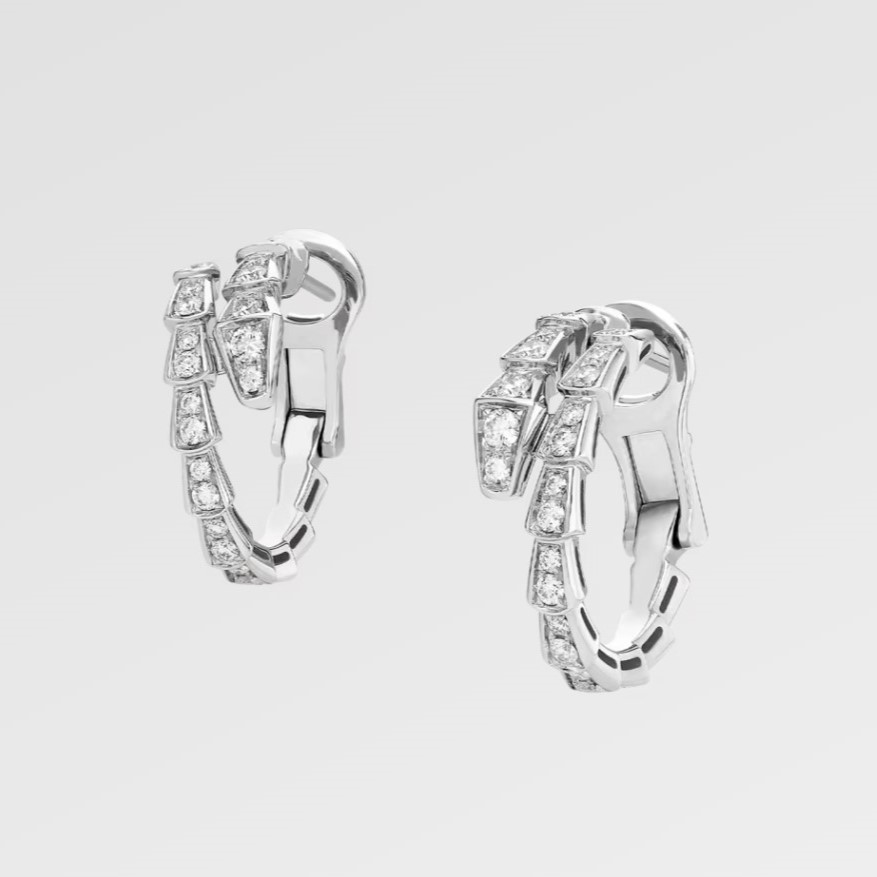 Bvlgari Serpenti Viper Earrings White Gold For Women 358360 - Vipfasbags