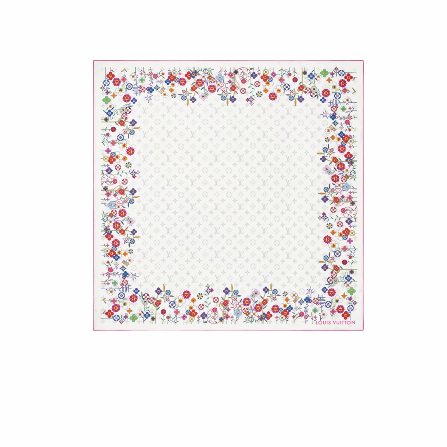 Silk scarf with floral print