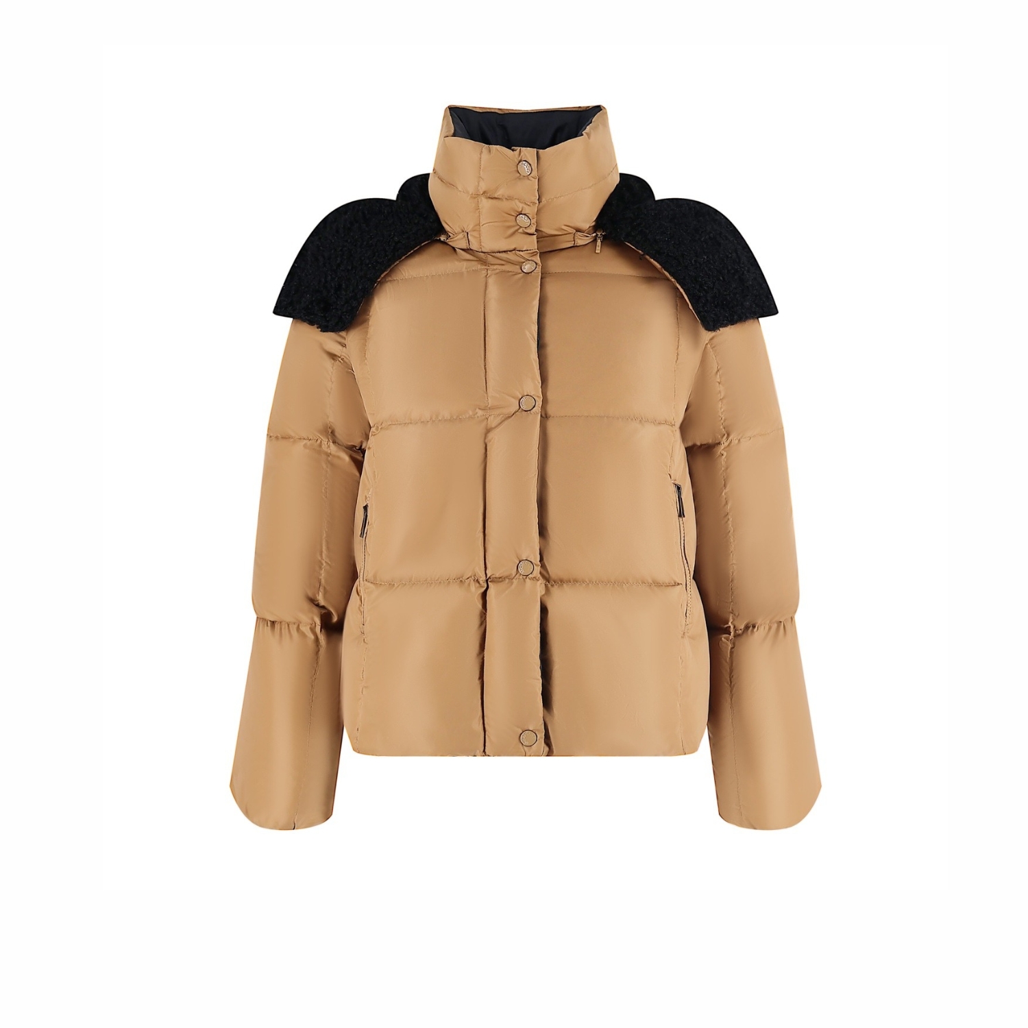 Castelnou Square-Quilted Hooded Short Down Jacket main image 1