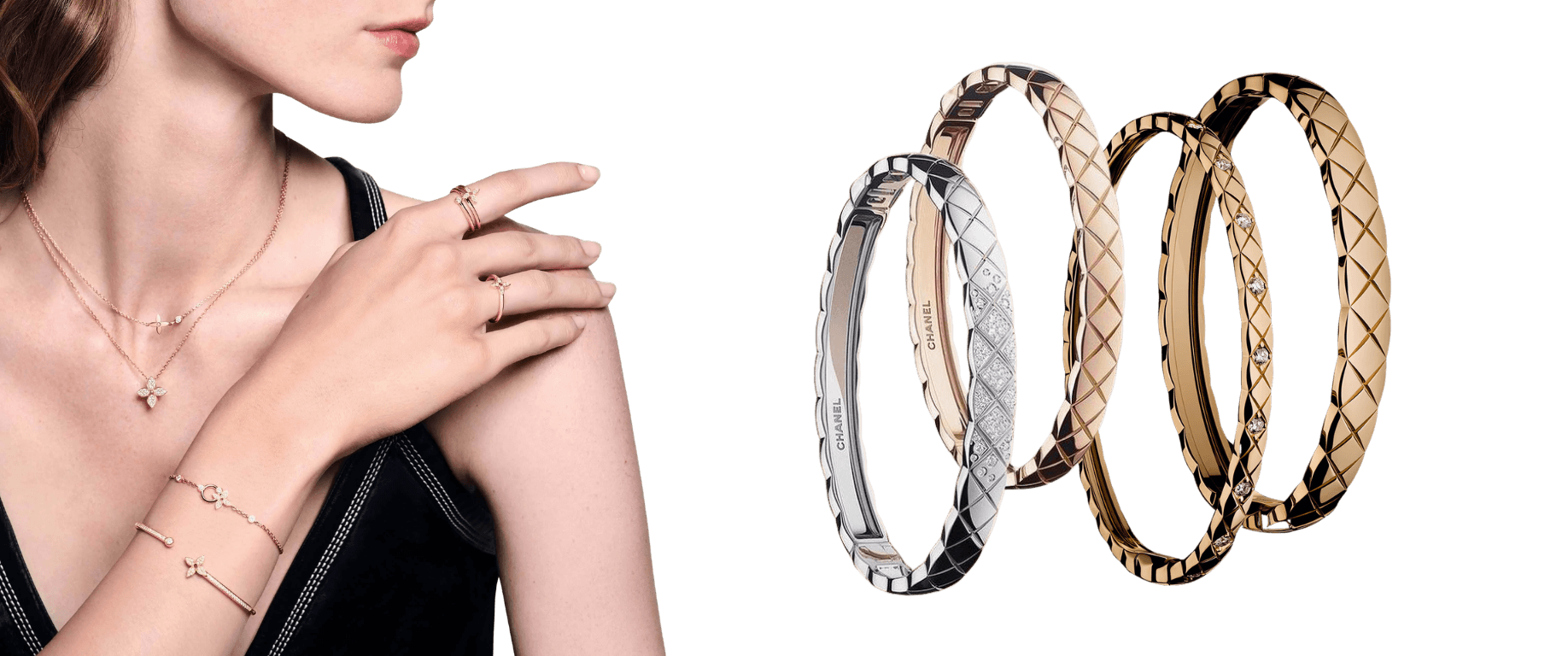 Gold bracelets and jewelry