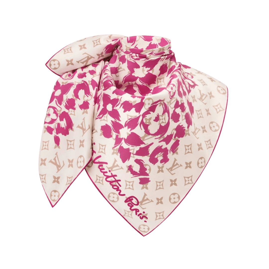 Silk scarf with floral print