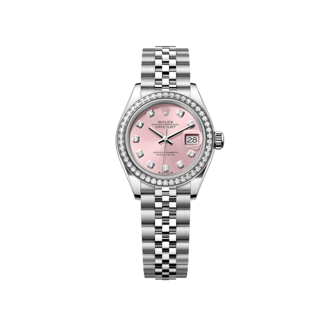 Luxury pink diamond watch